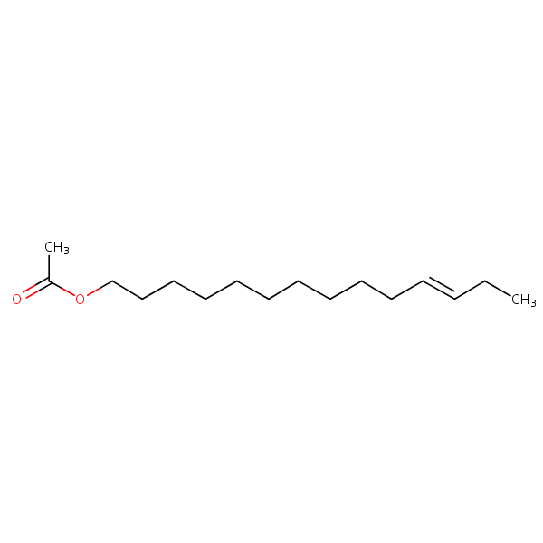 (E)-11-Tetradecen-1-ol acetate structural formula