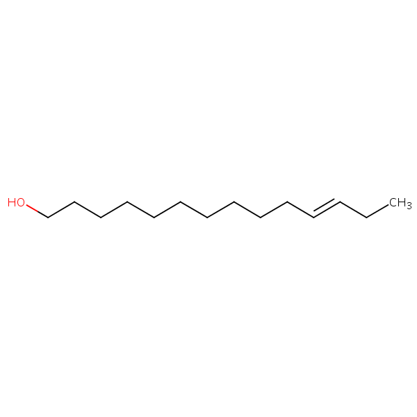 (E)-11-Tetradecen-1-ol structural formula