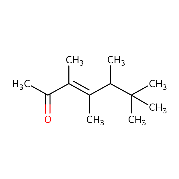 (E)-3,4,5,6,6-Pentamethylhept-3-en-2-one structural formula