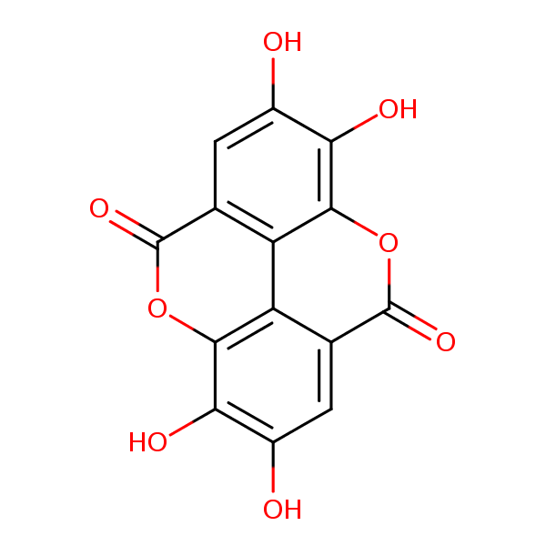 Ellagic acid structural formula