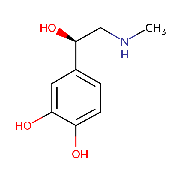 Epinephrine structural formula