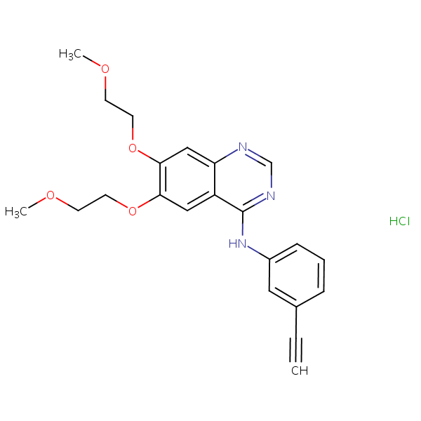 Erlotinib hydrochloride structural formula