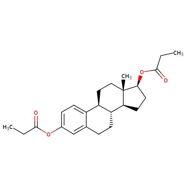 Estradiol dipropionate structural formula