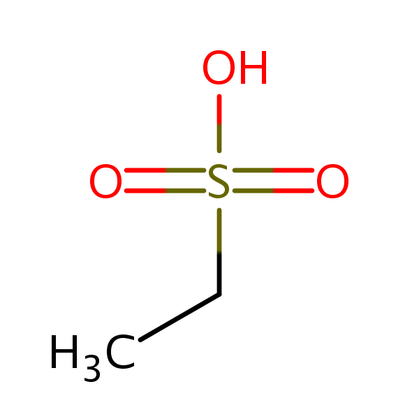 Ethanesulfonic acid structural formula