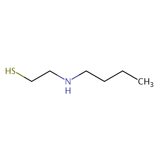 Ethanethiol, 2-(butylamino)- structural formula