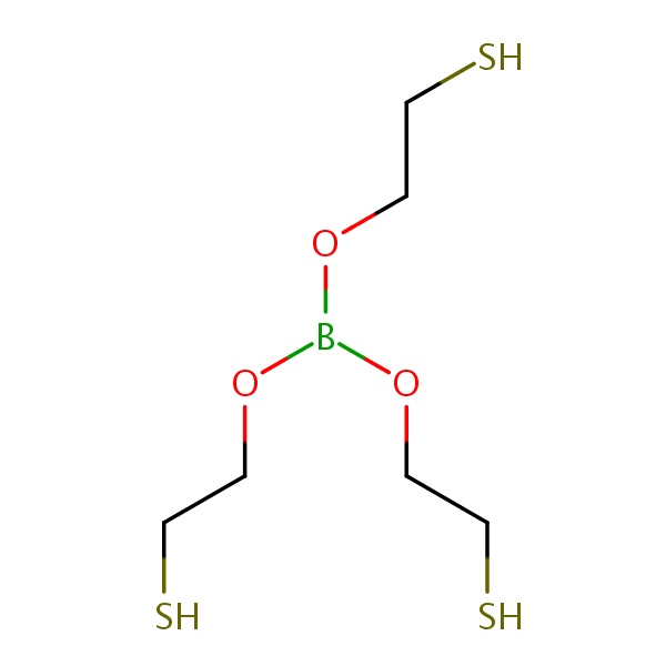 Ethanol, 2-mercapto-, O,O,O-triester with boric acid (H3BO3) structural formula