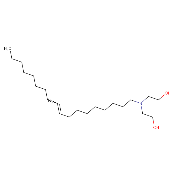 Ethanol, 2,2’-(9-octadecen-1-ylimino)bis- structural formula