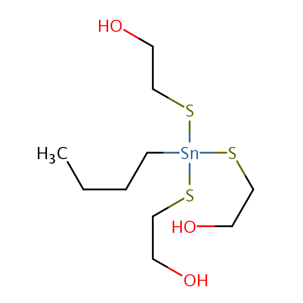 Ethanol, 2,2’,2’’-[(butylstannylidyne)tris(thio)]tris- structural formula