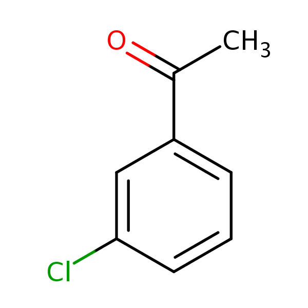 Ethanone, 1-(3-chlorophenyl)- structural formula