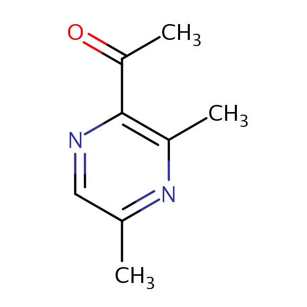Ethanone, 1-(3,5-dimethylpyrazinyl)- structural formula