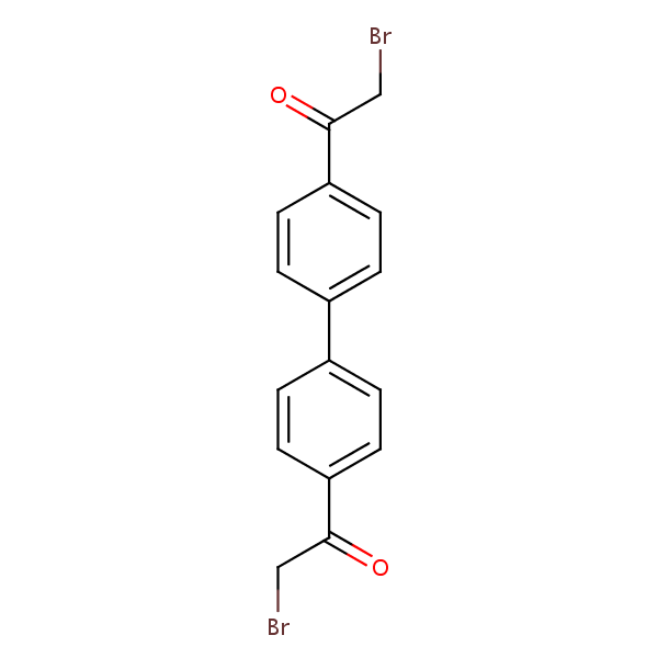 Ethanone, 1,1’-[1,1’-biphenyl]-4,4’-diylbis[2-bromo- structural formula