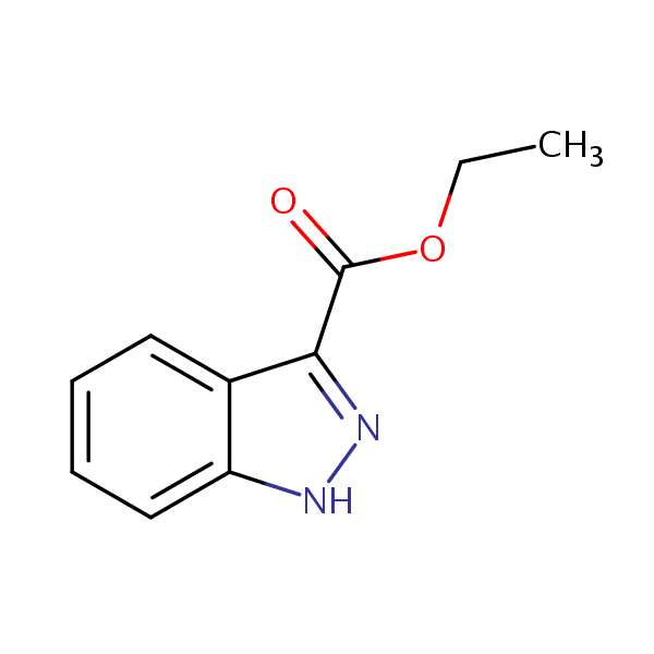 Ethyl 1H-indazole-3-carboxylate structural formula