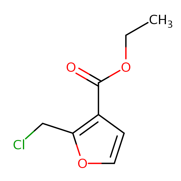 Ethyl 2-(chloromethyl)-3-furoate structural formula