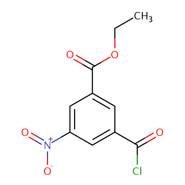 Ethyl 3-(chlorocarbonyl)-5-nitrobenzoate structural formula