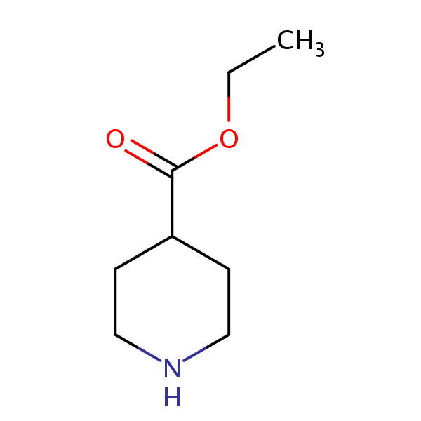 Ethyl 4-piperidinecarboxylate structural formula