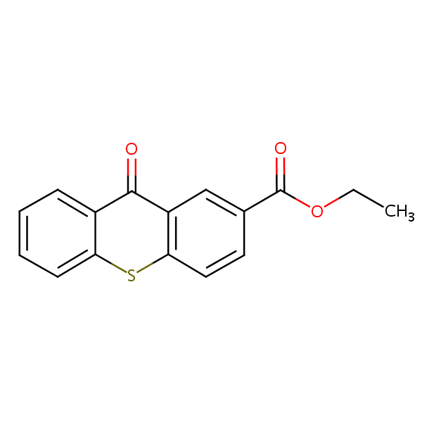 Ethyl 9-oxo-9H-thioxanthene-2-carboxylate structural formula