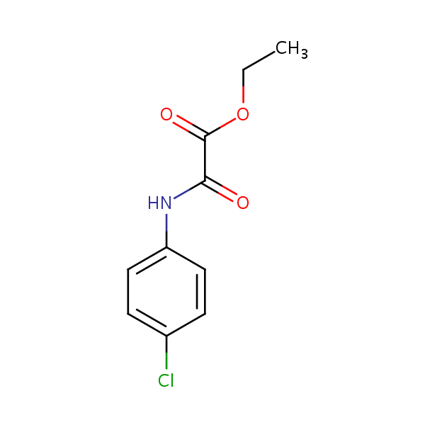 Ethyl N-(4-chlorophenyl)-2-oxoglycinate structural formula
