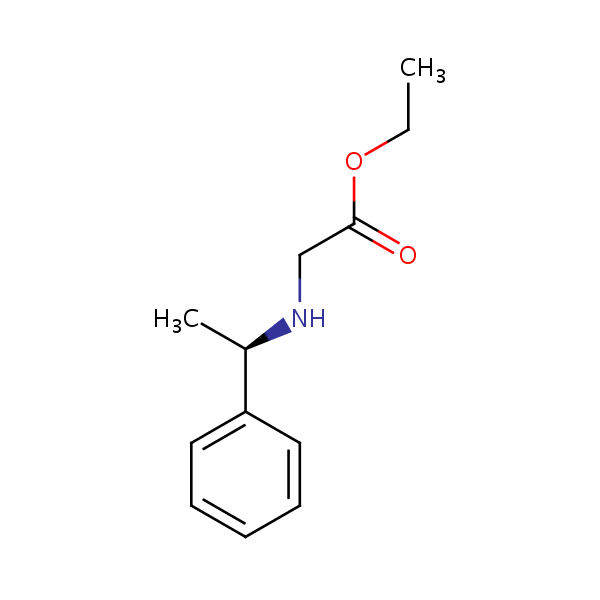 Ethyl (R)-N-(1-phenylethyl)glycinate structural formula