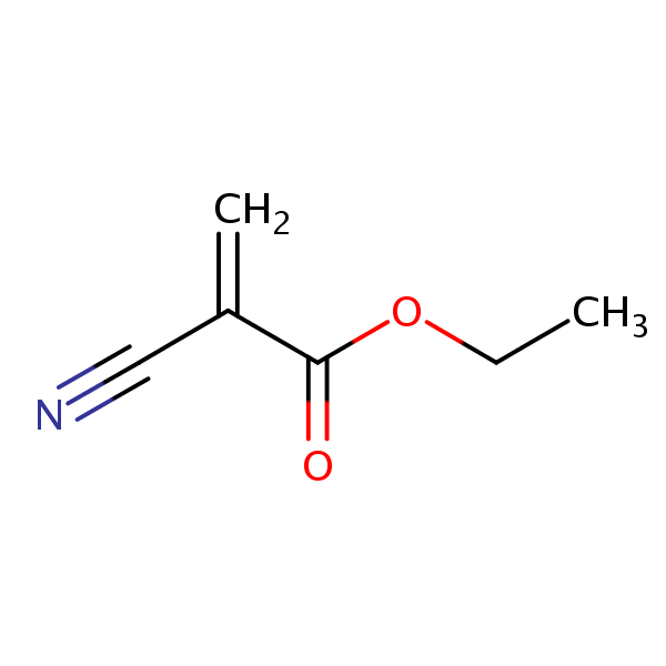 Ethyl cyanoacrylate structural formula