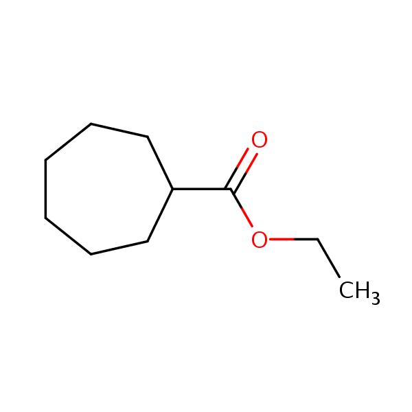 Ethyl cycloheptanecarboxylate structural formula