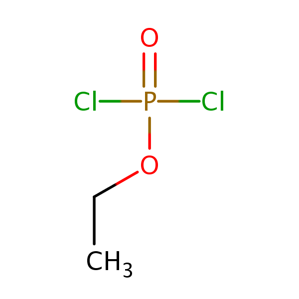 Ethyl dichlorophosphate structural formula
