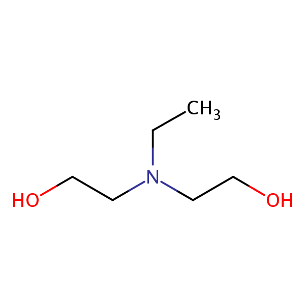 Ethyl diethanolamine structural formula