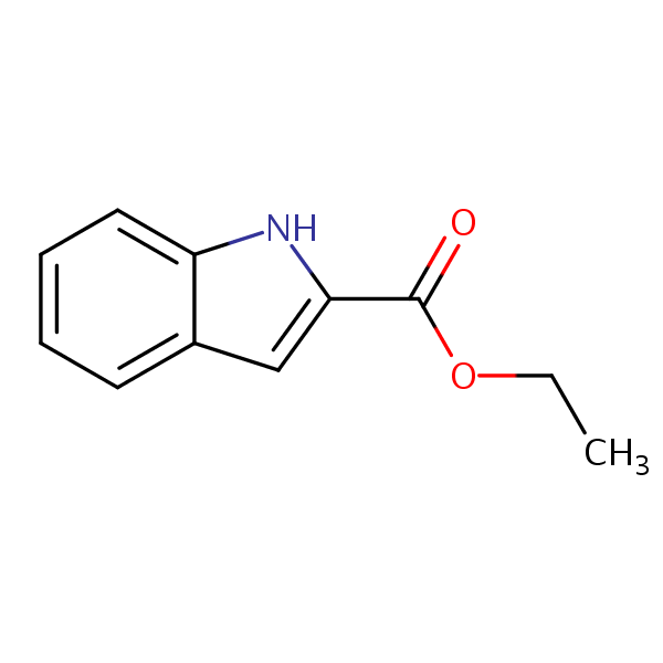 Ethyl indole-2-carboxylate structural formula