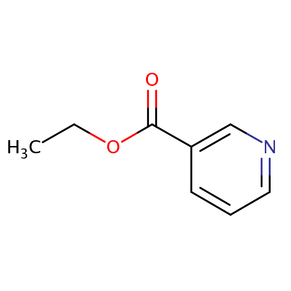 Ethyl nicotinate structural formula
