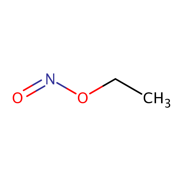 Ethyl nitrite structural formula