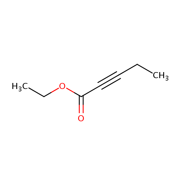 Ethyl pent-2-yn-1-oate structural formula