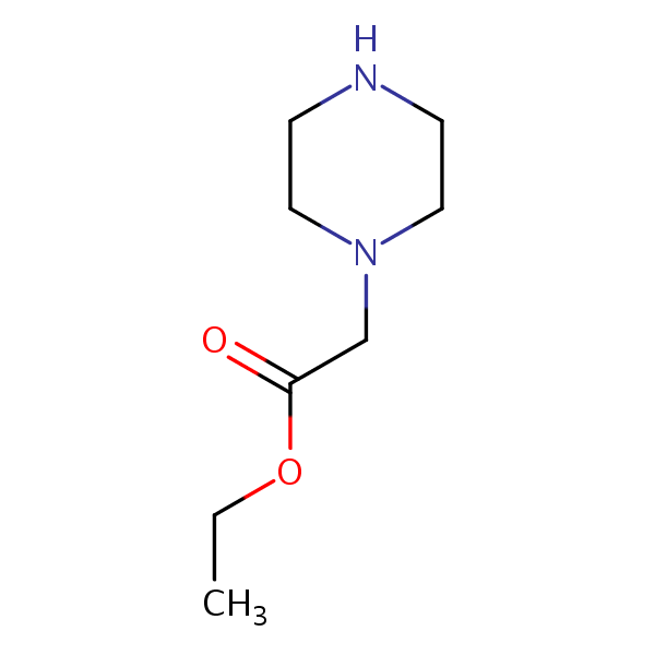 Ethyl piperazine-1-acetate structural formula