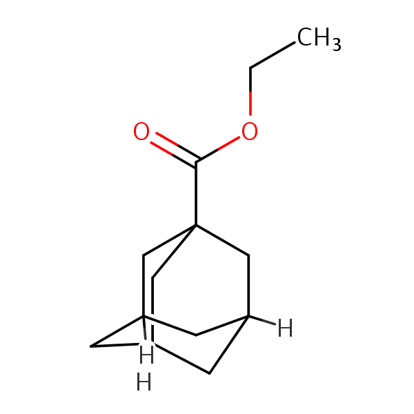 Ethyl tricyclo(3.3.1.13,7)decane-1-carboxylate structural formula