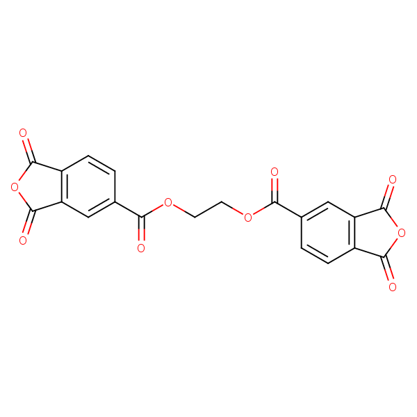 Ethylene bis(1,3-dihydro-1,3-dioxoisobenzofuran-5-carboxylate) structural formula