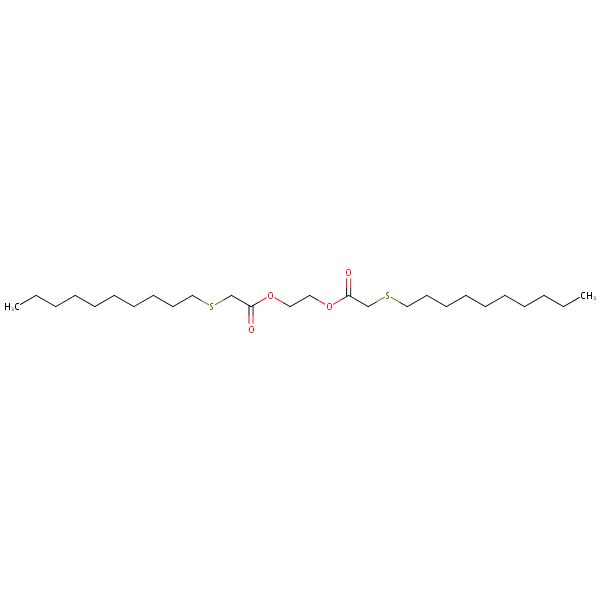 Ethylene bis((decylthio)acetate) structural formula