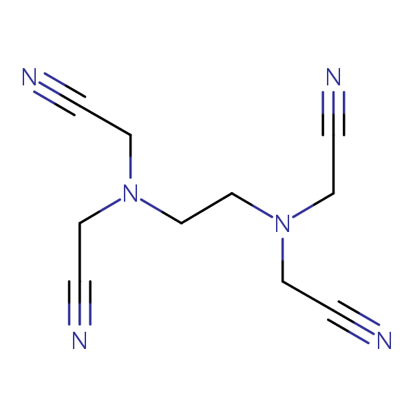 (Ethylenedinitrilo)tetraacetonitrile structural formula