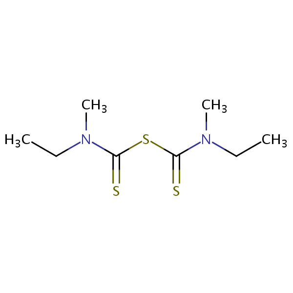 Ethylmethylthiocarbamic thioanhydride structural formula