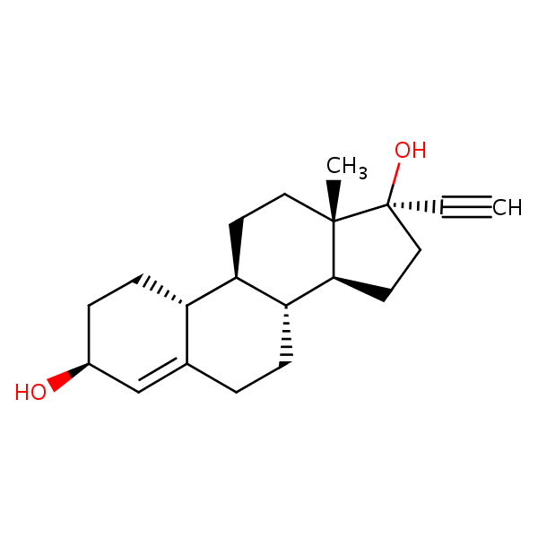 Ethynodiol structural formula