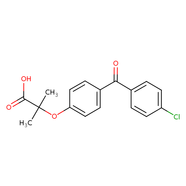 Fenofibric acid structural formula