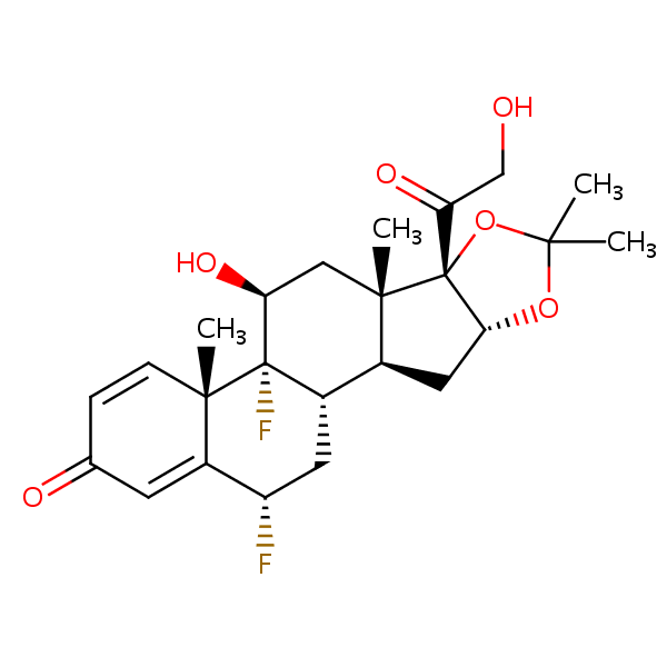 Fluocinolone acetonide structural formula