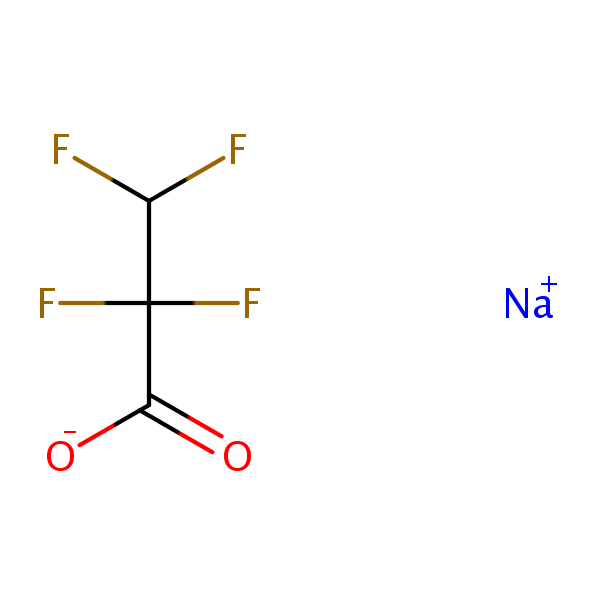 Fluopropanate-sodium structural formula