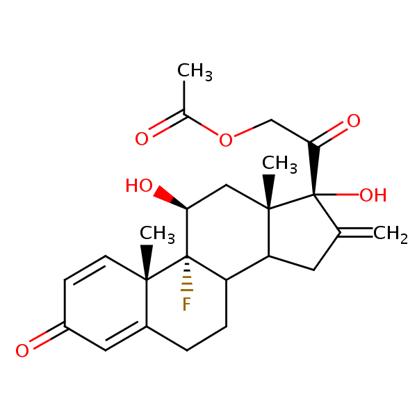 Fluprednidene acetate structural formula