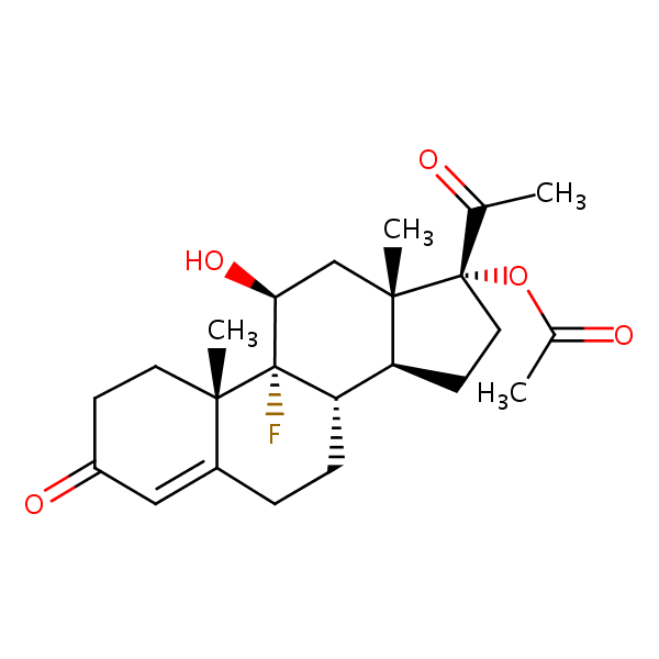 Flurogestone acetate structural formula