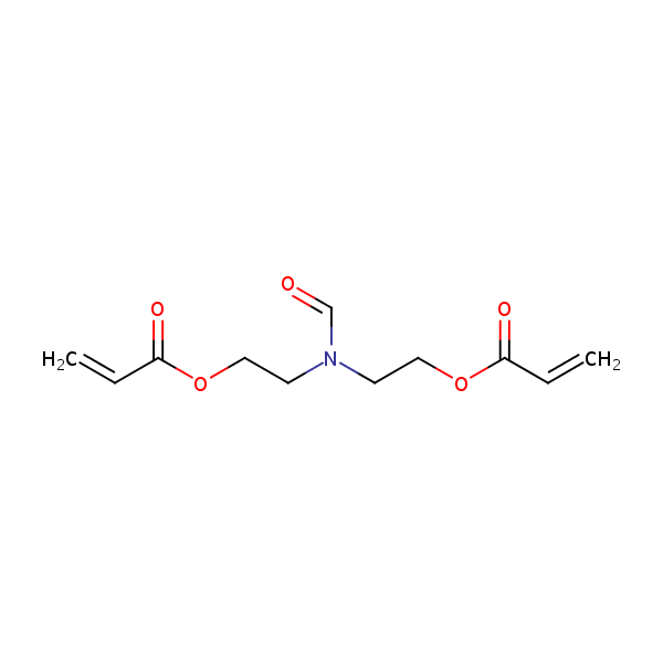 (Formylimino)di-2,1-ethanediyl acrylate structural formula