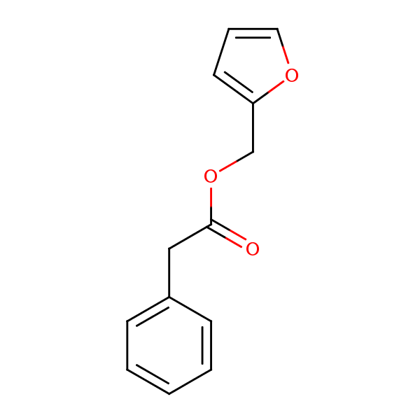 Furfuryl phenylacetate structural formula