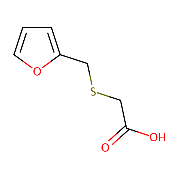 (Furfurylthio)acetic acid structural formula