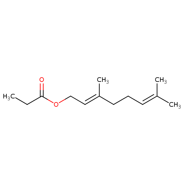 Geranyl propionate structural formula