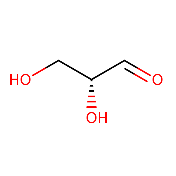 Glyceraldehyde, D- structural formula