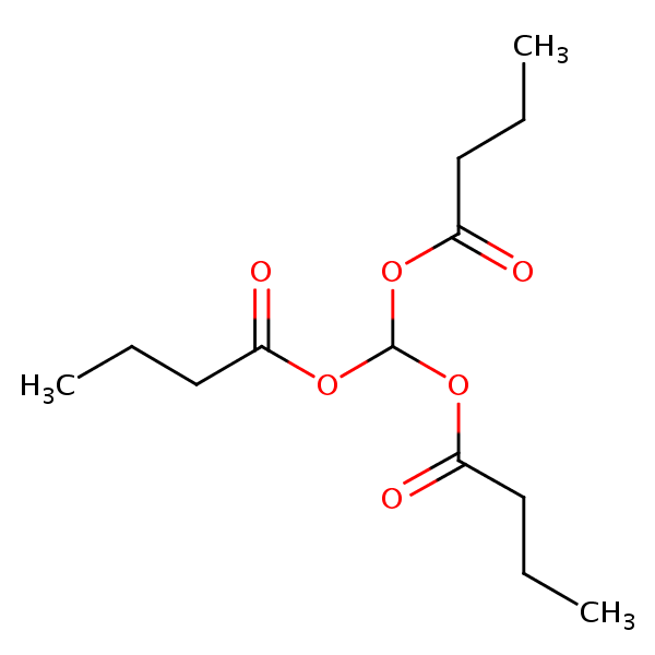 Glycerol tributyrate structural formula