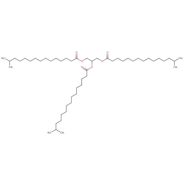 Glycerol triisopalmitate structural formula