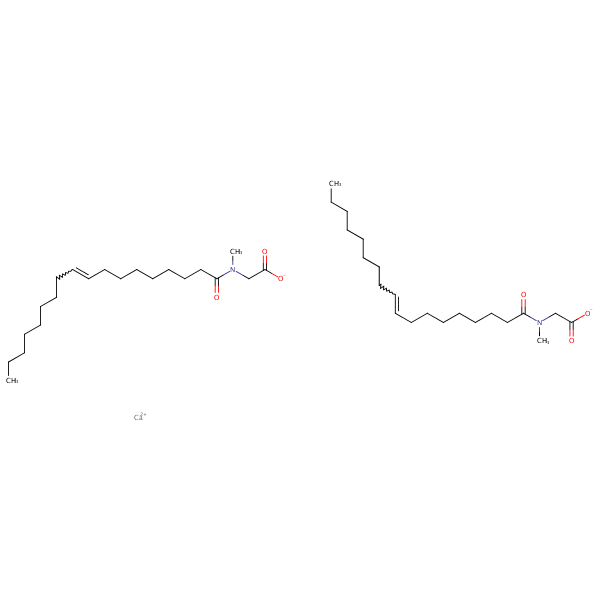 Glycine, N-methyl-N-[(9Z)-1-oxo-9-octadecenyl]-, calcium salt structural formula